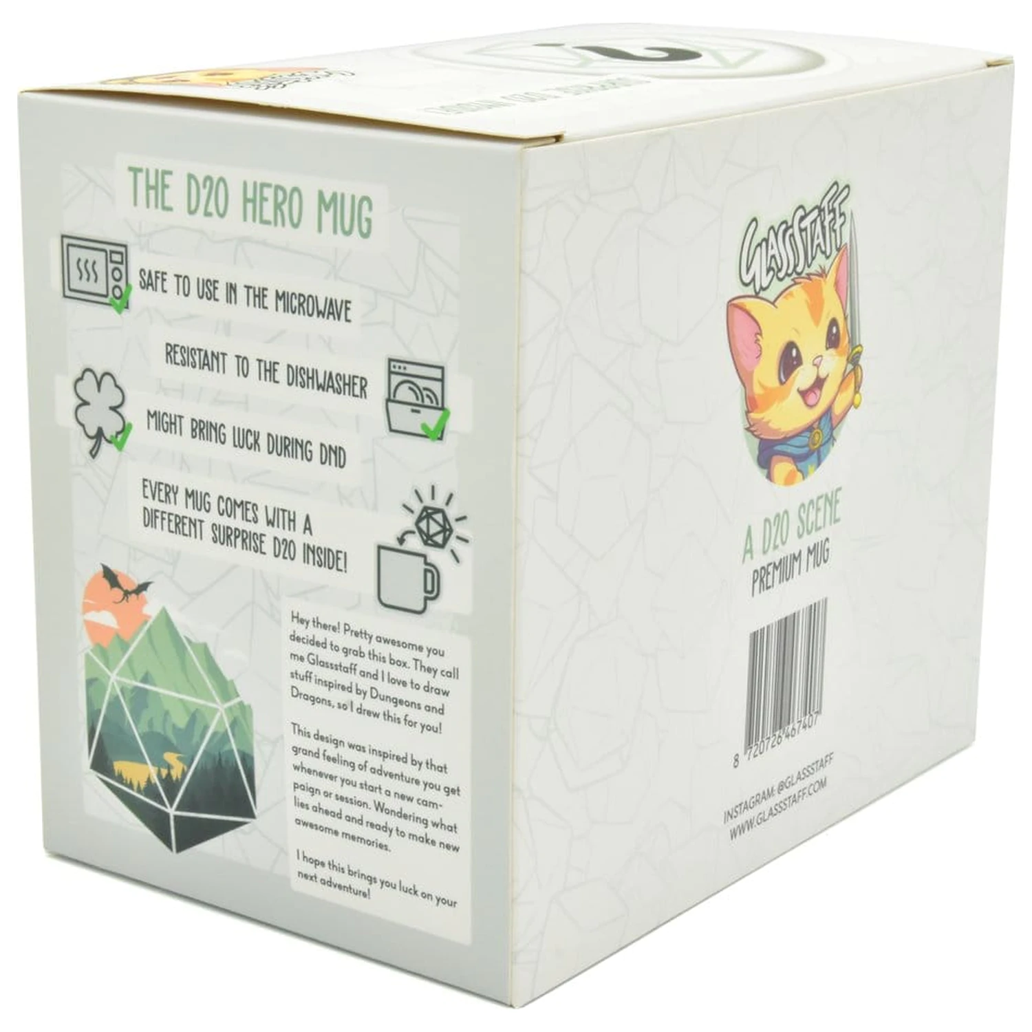 D20 Scene poklon set šalica i kocke fotografija proizvoda