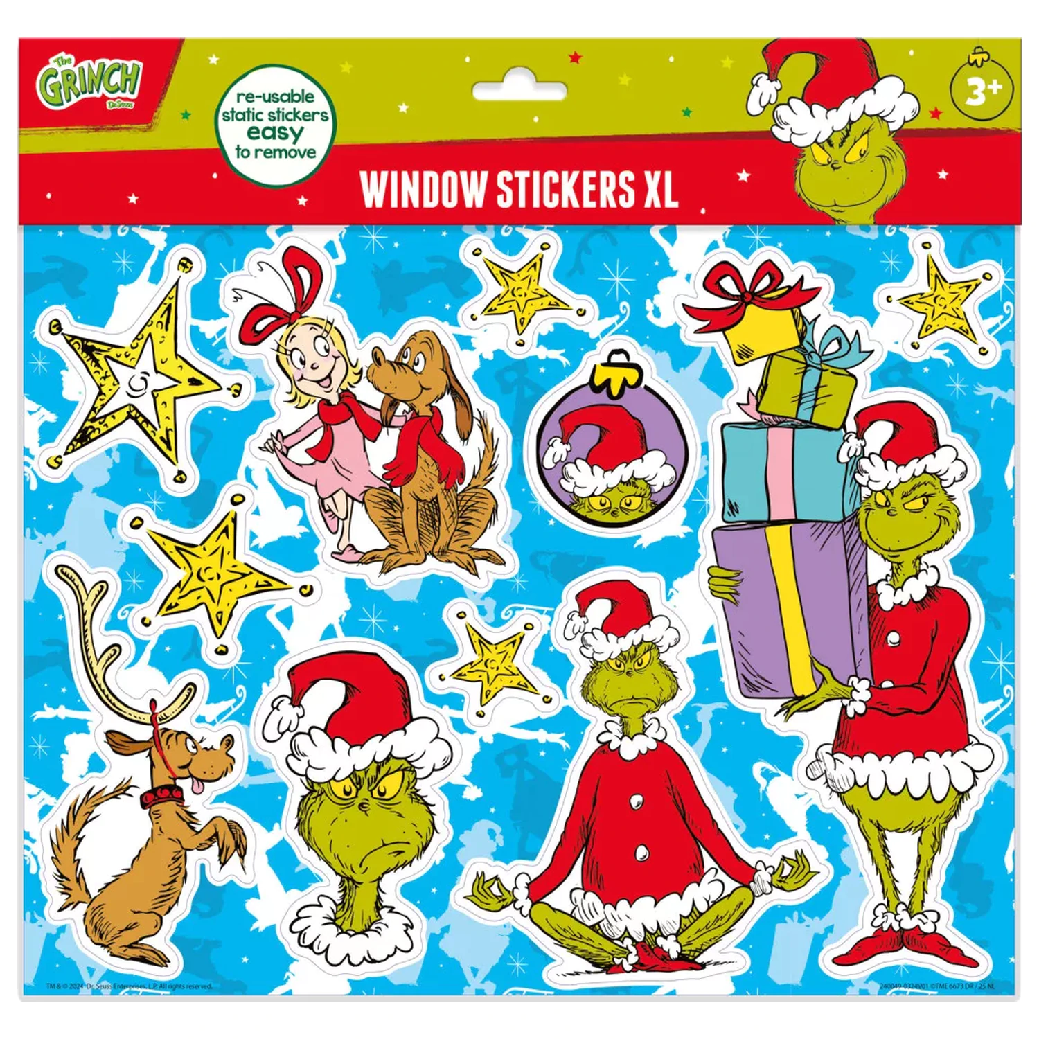 The Grinch Dr Seuss Set XL naljepnica za prozor fotografija proizvoda