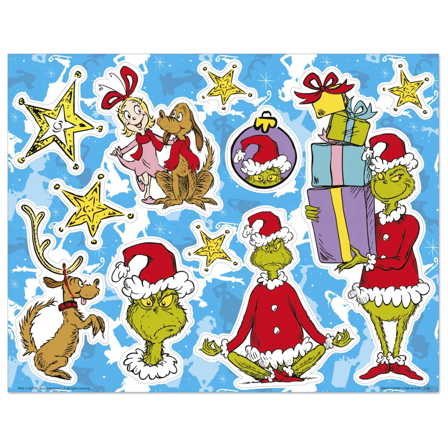 The Grinch Dr Seuss Set XL naljepnica za prozor fotografija proizvoda