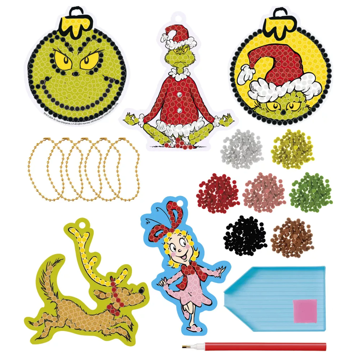 The Grinch Dr. Seuss Diamond Eye Set s vješalicom fotografija proizvoda