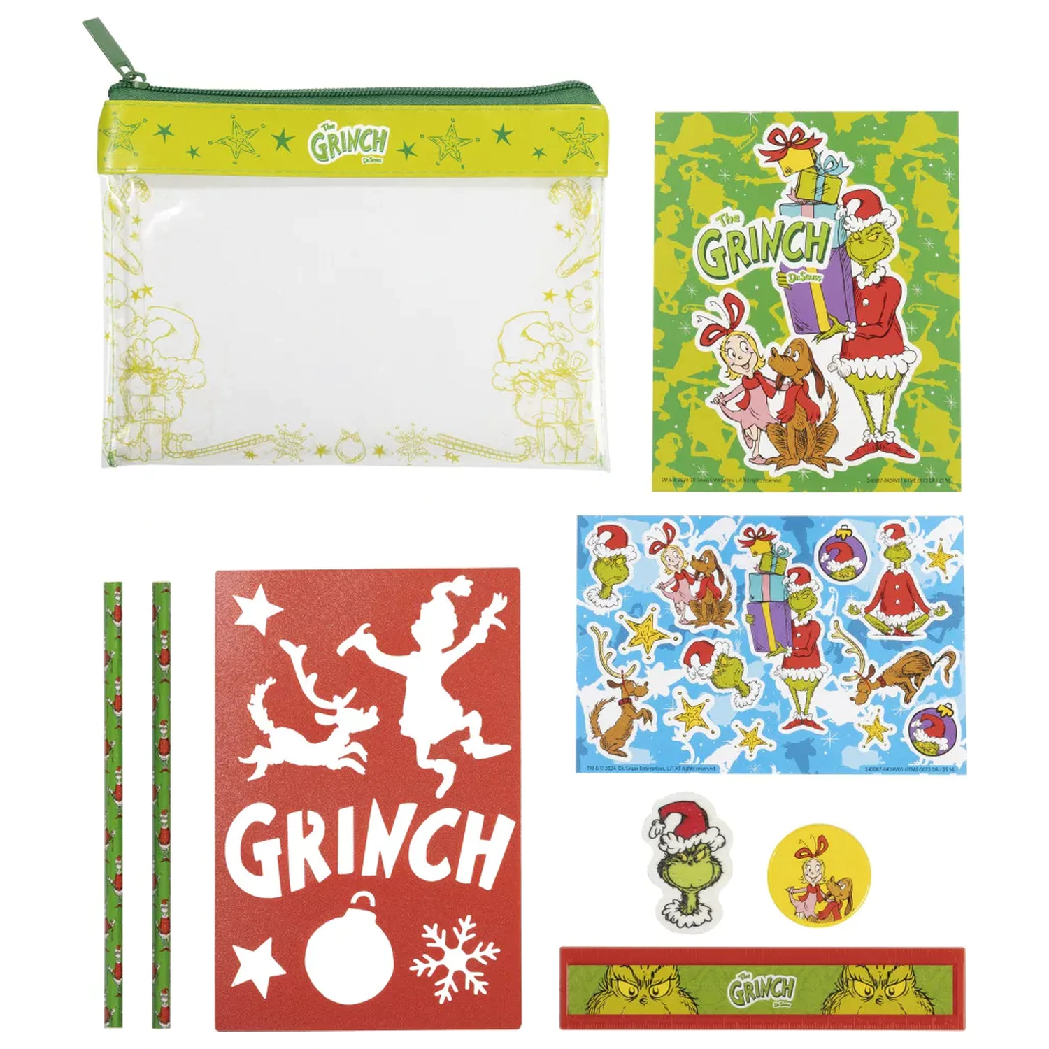 The Grinch Dr. Seuss Set pribora za pisanje, 9 komada fotografija proizvoda