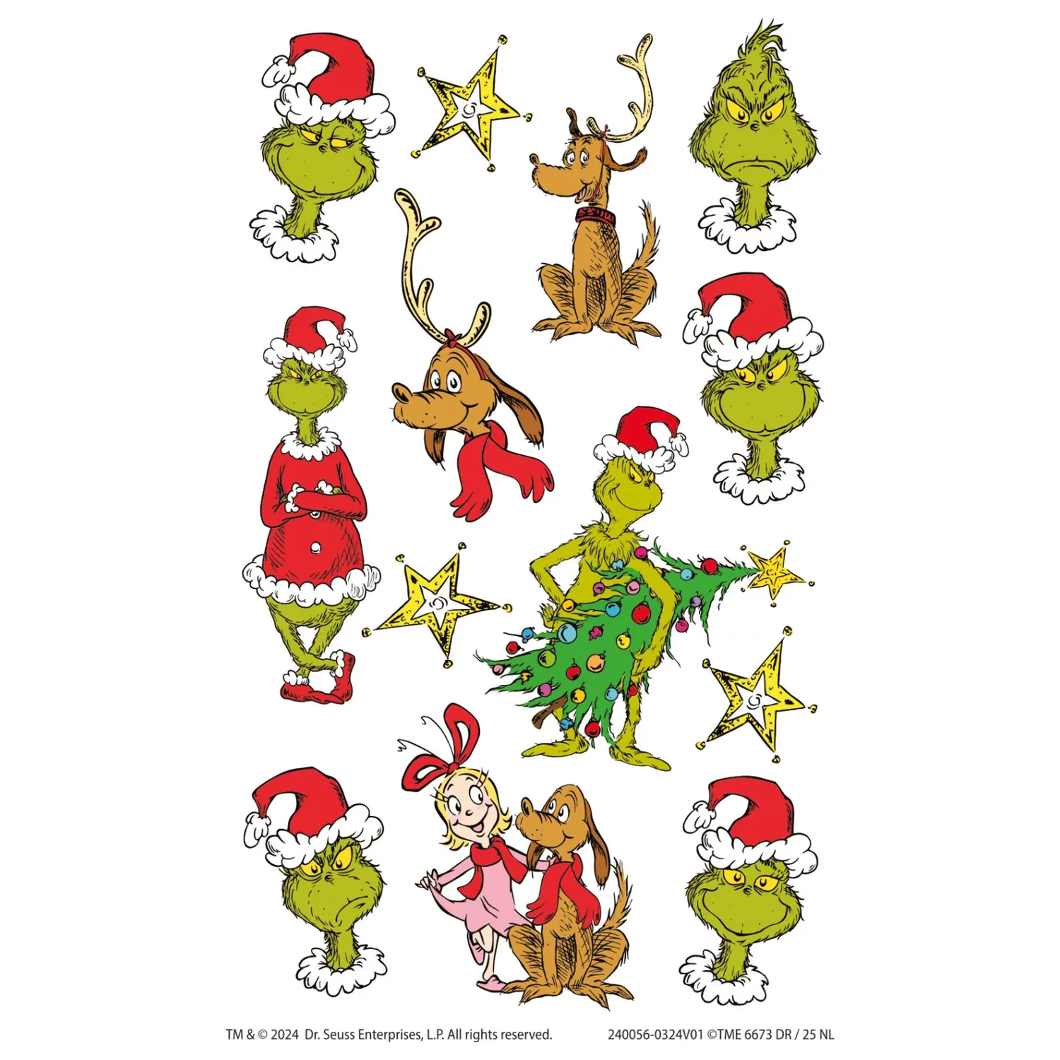 The Grinch Dr Seuss Tetoava 13 kom. fotografija proizvoda
