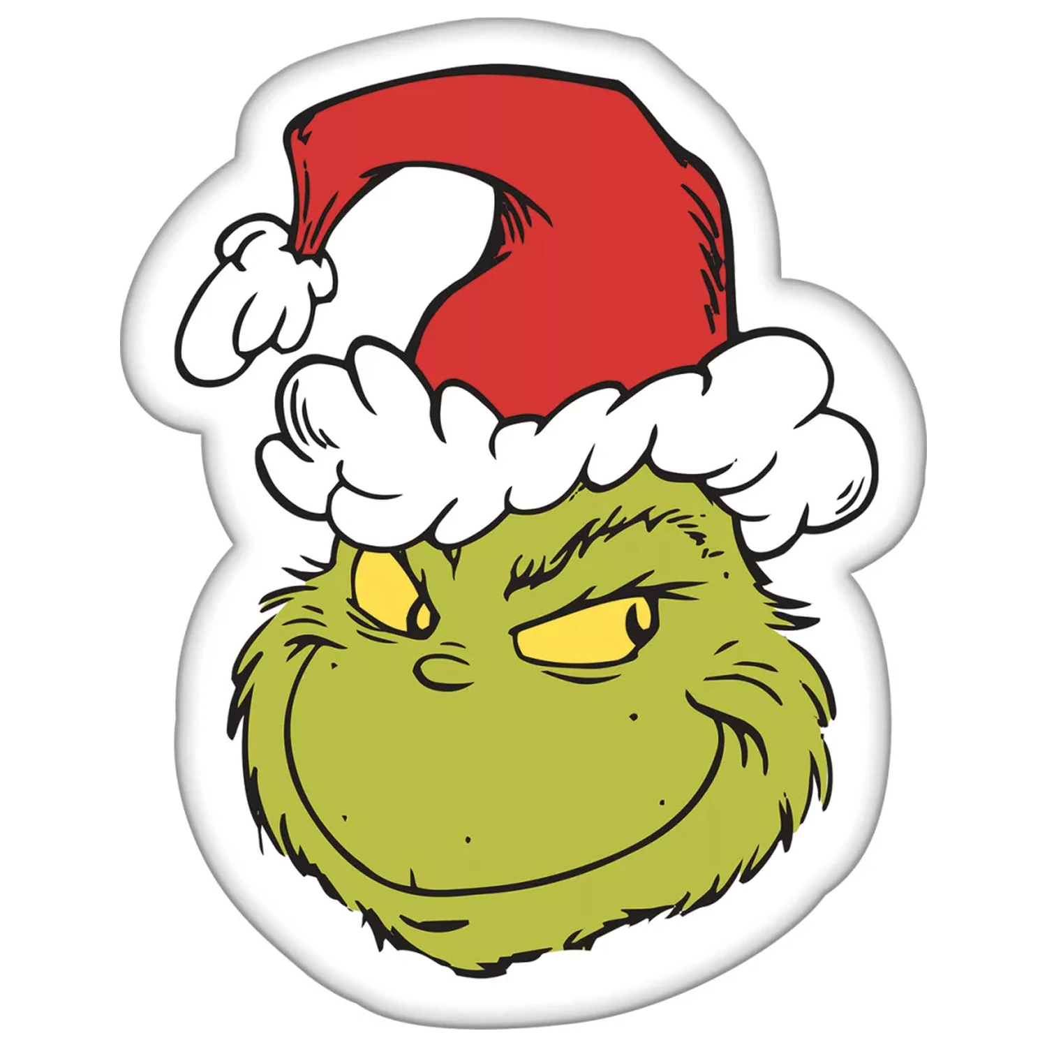 The Grinch Jastuk u obliku osmijeha, dekorativni jastuk 36x29 cm fotografija proizvoda