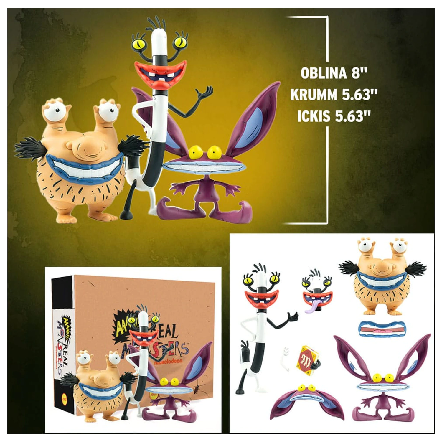Aaahh!!! Real Monsters PVC figura, paket od 3 komada: Ickis, Oblina & Krumm fotografija proizvoda