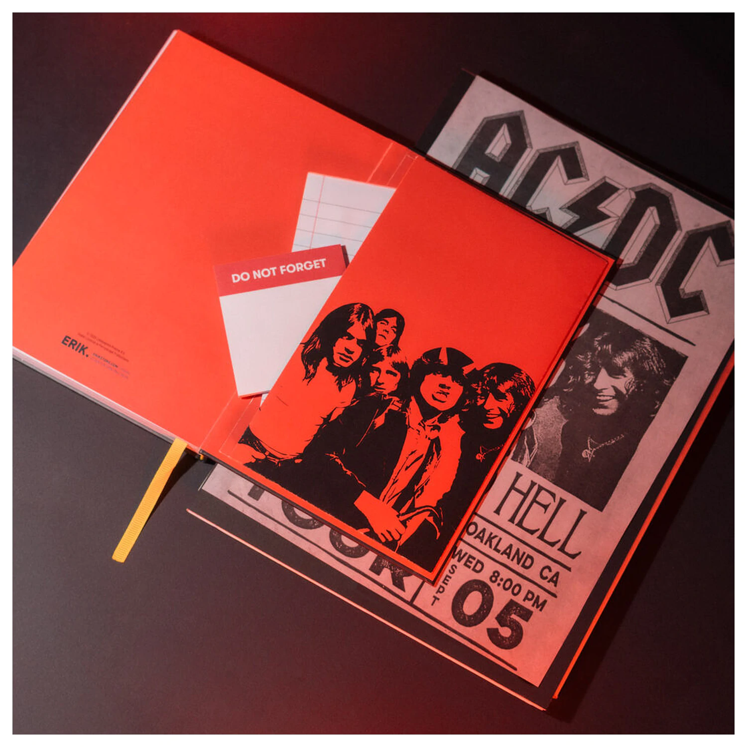 AC/DC Premium A5 bilježnica fotografija proizvoda
