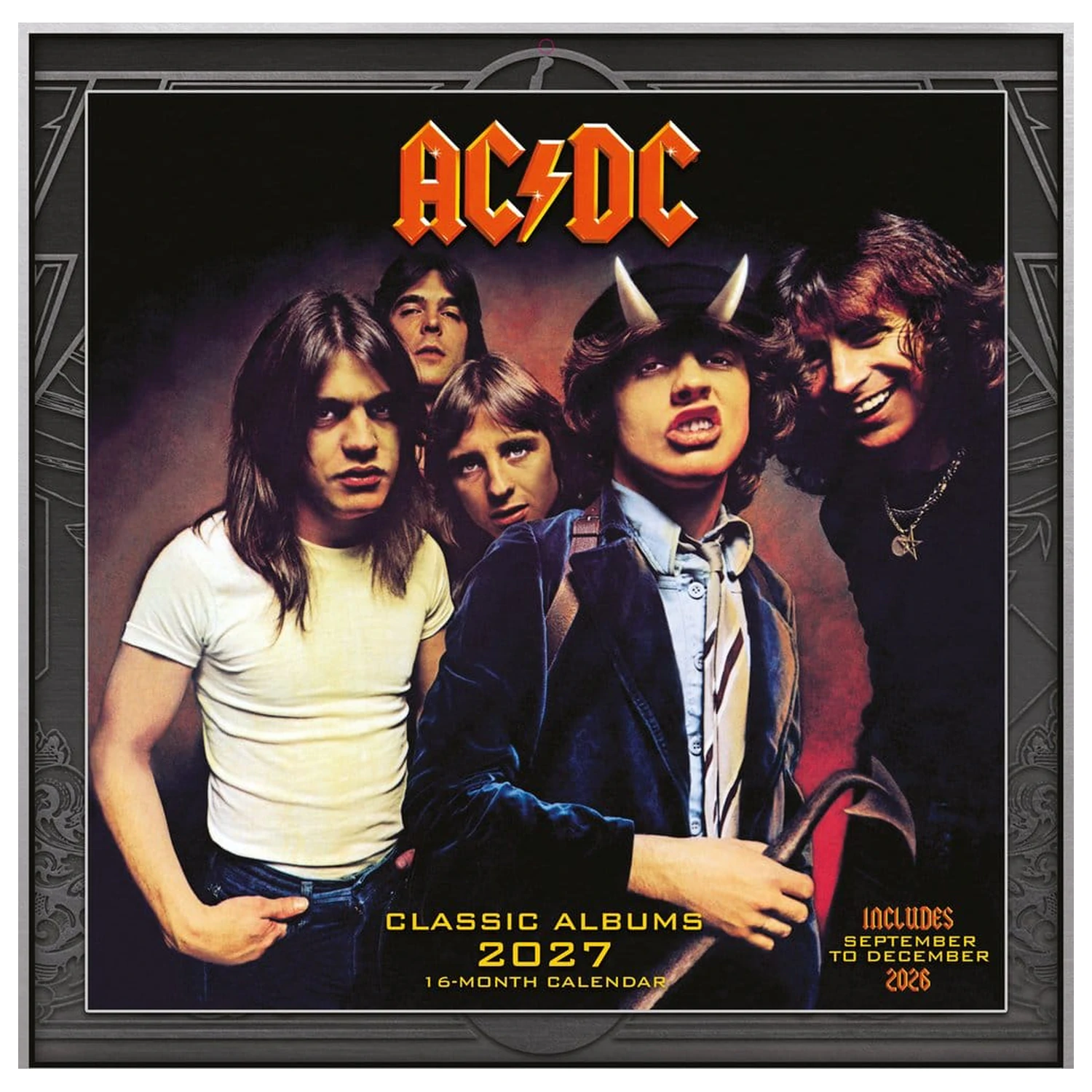 AC/DC Kalendar Albumi 2027 30 x 30 cm fotografija proizvoda