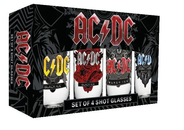 AC/DC Komplet Čašica 4-Pack Black Ice fotografija proizvoda