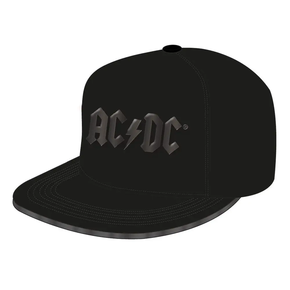 ACDC Snapback kapa, sjajni crni logo fotografija proizvoda