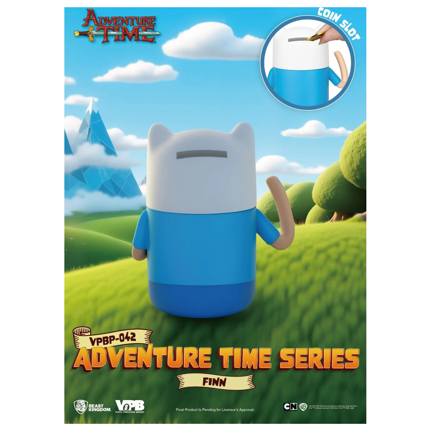 Adventure Time Finn štedna kasica vinilna figura 11,6 cm fotografija proizvoda