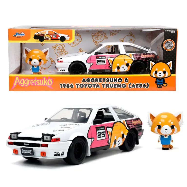 Aggretsuko 1986 Toyota Trueno automobil + figure Retsuko 1:24 fotografija proizvoda