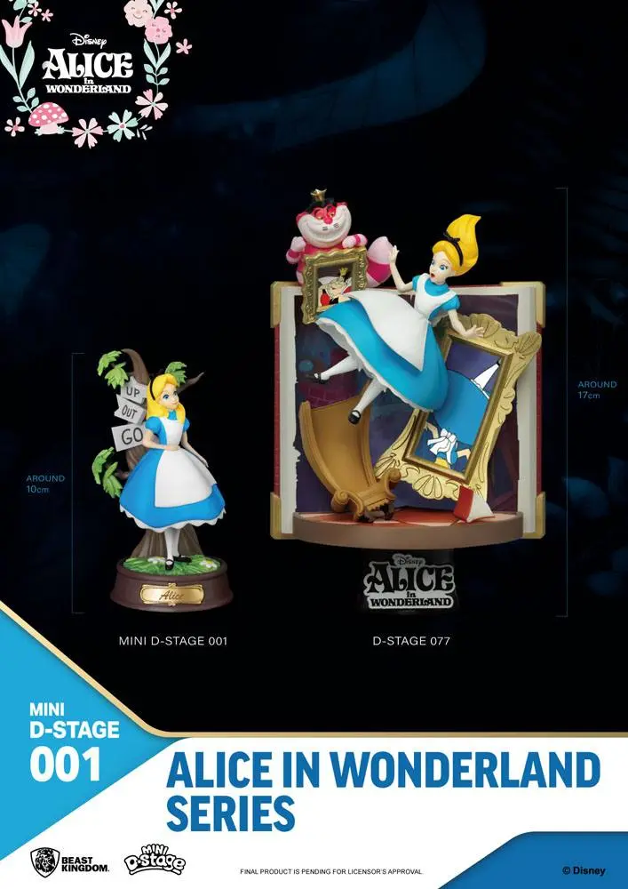 Alice in Wonderland Mini Diorama Scenski Kipovi u pakiranju od 6 komada, 10 cm fotografija proizvoda