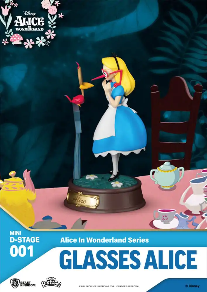 Alice in Wonderland Mini Diorama Stage PVC Kip Glasses Alice 10 cm fotografija proizvoda