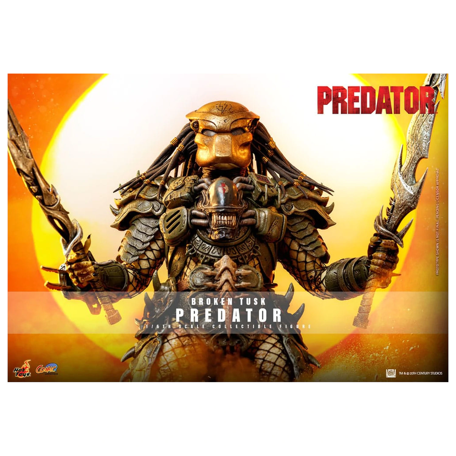 Alien vs. Predator Comic Masterpiece akcijska figura 1/6 Broken Tusk Predator 35 cm fotografija proizvoda