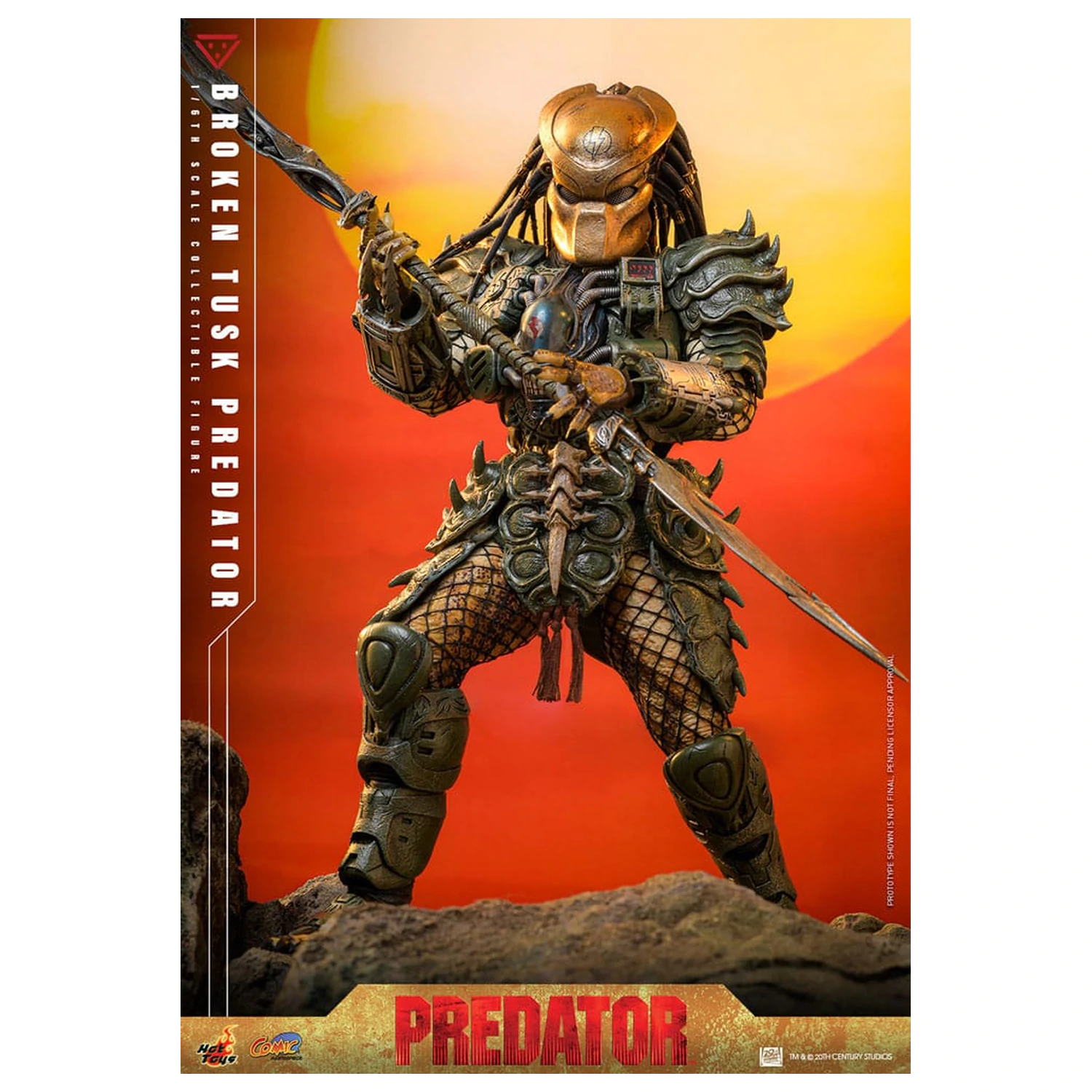 Alien vs. Predator Comic Masterpiece akcijska figura 1/6 Broken Tusk Predator 35 cm fotografija proizvoda