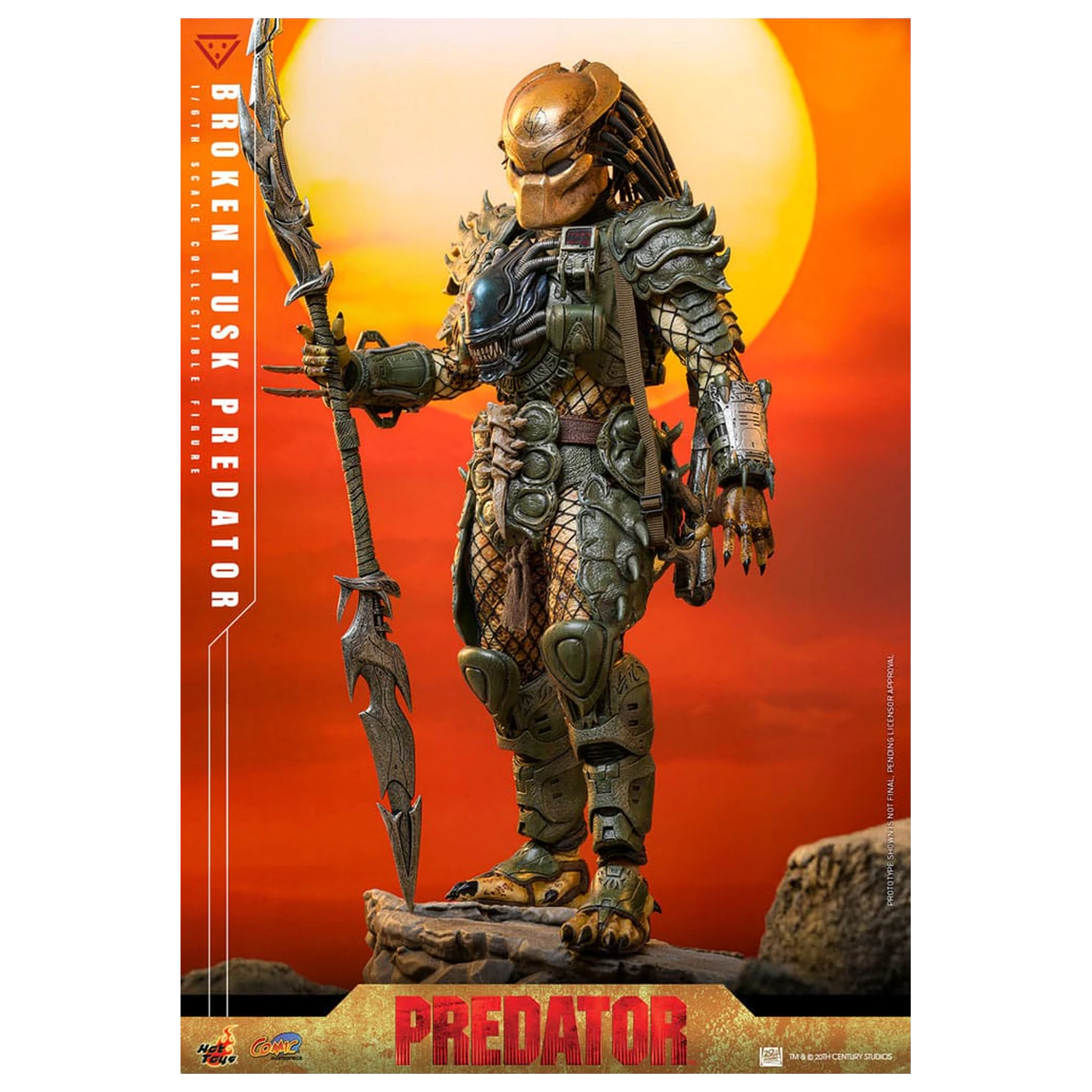 Alien vs. Predator Comic Masterpiece akcijska figura 1/6 Broken Tusk Predator 35 cm fotografija proizvoda