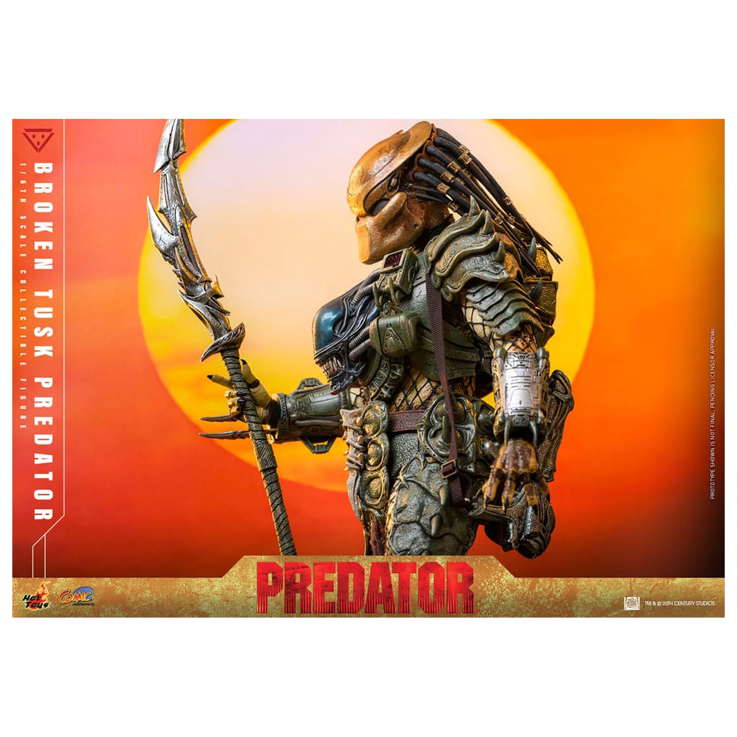 Alien vs. Predator Comic Masterpiece akcijska figura 1/6 Broken Tusk Predator 35 cm fotografija proizvoda