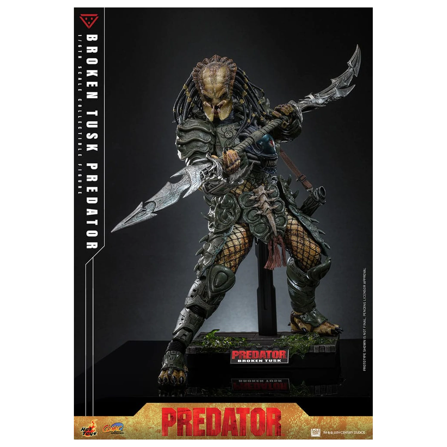 Alien vs. Predator Comic Masterpiece akcijska figura 1/6 Broken Tusk Predator 35 cm fotografija proizvoda