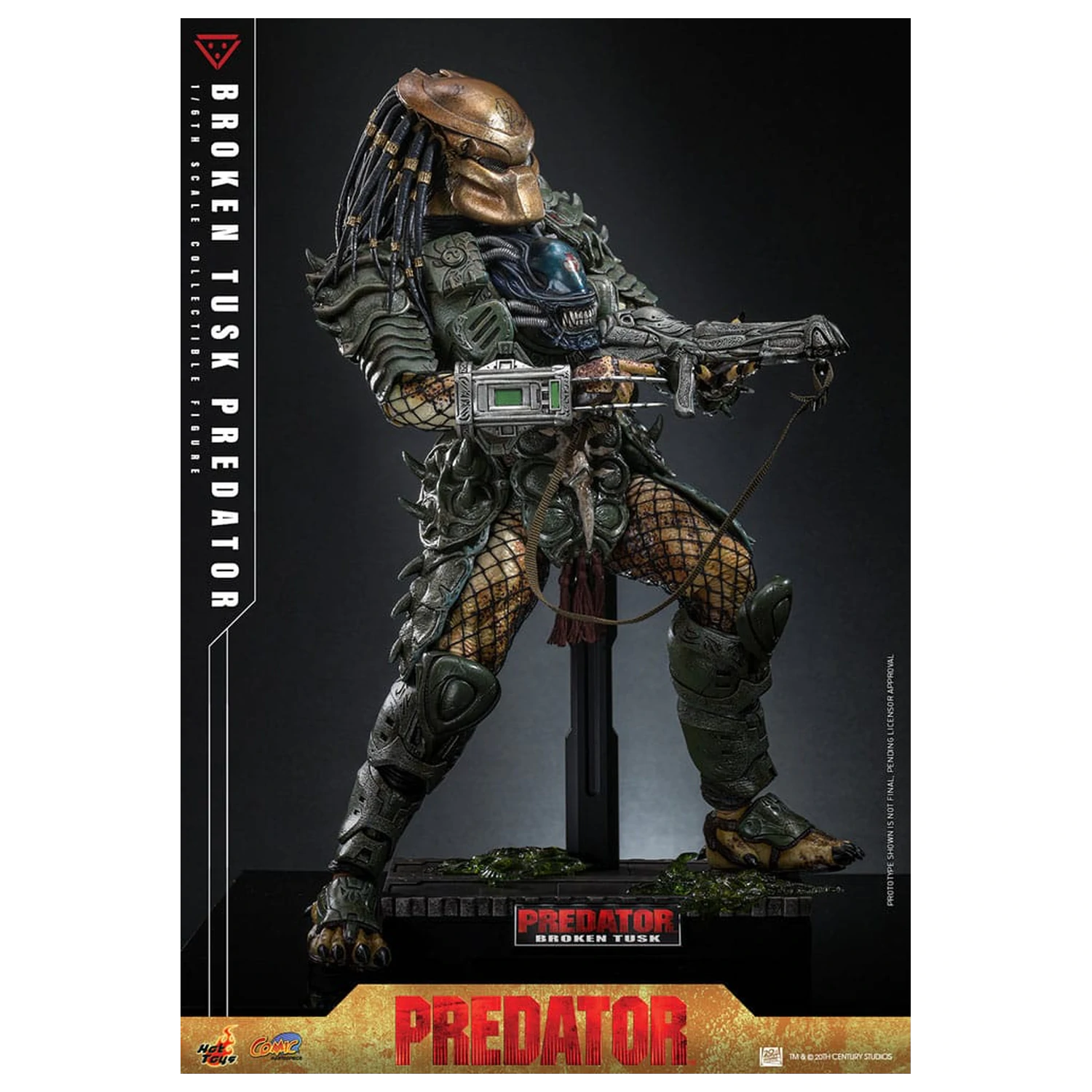 Alien vs. Predator Comic Masterpiece akcijska figura 1/6 Broken Tusk Predator 35 cm fotografija proizvoda
