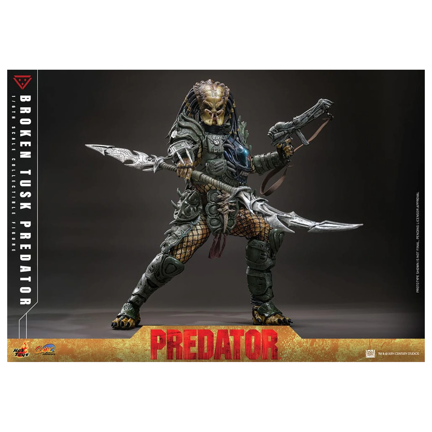 Alien vs. Predator Comic Masterpiece akcijska figura 1/6 Broken Tusk Predator 35 cm fotografija proizvoda