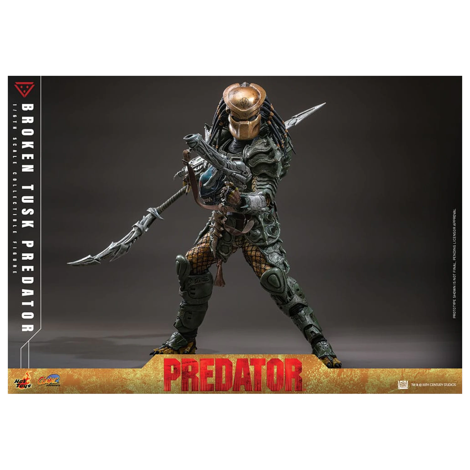 Alien vs. Predator Comic Masterpiece akcijska figura 1/6 Broken Tusk Predator 35 cm fotografija proizvoda