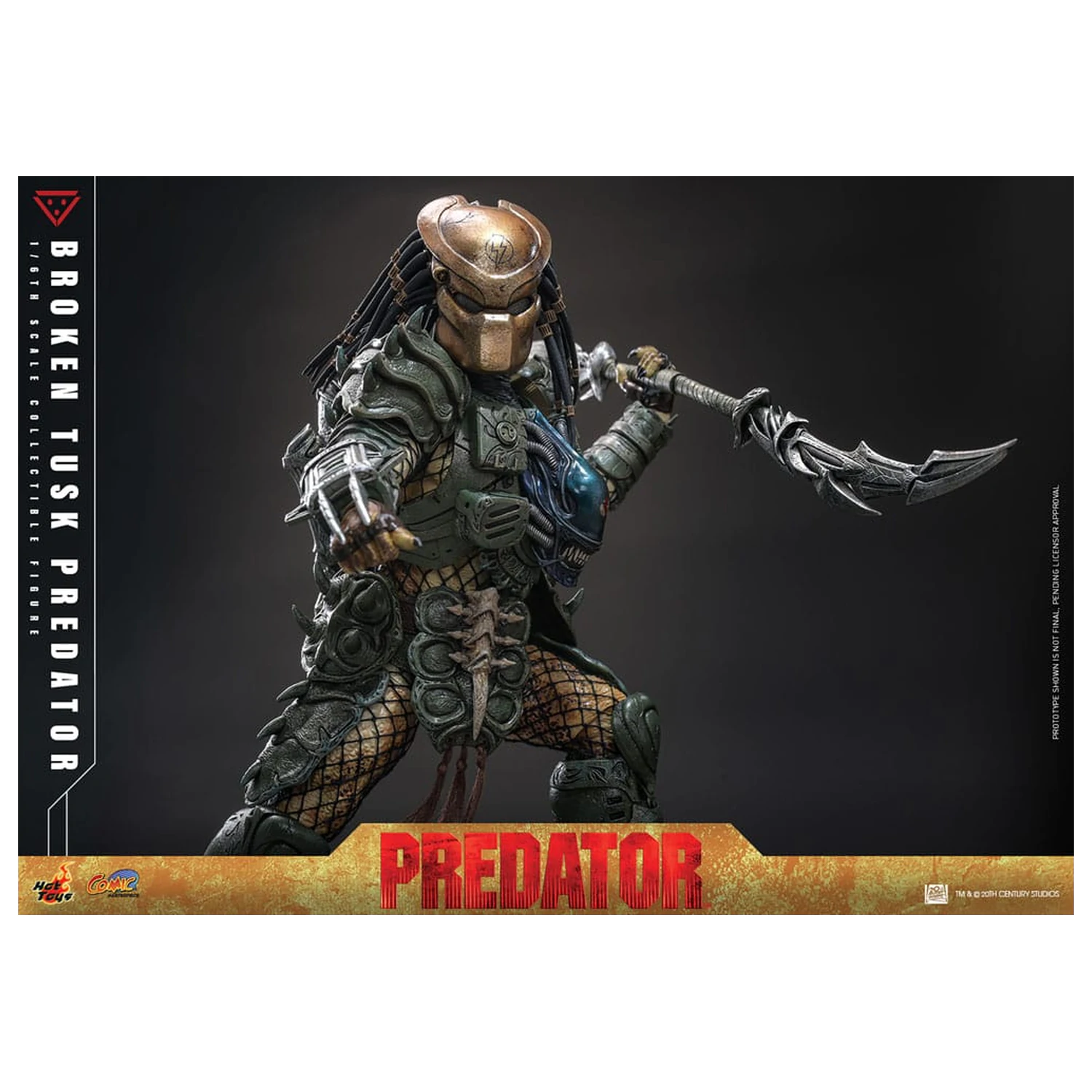 Alien vs. Predator Comic Masterpiece akcijska figura 1/6 Broken Tusk Predator 35 cm fotografija proizvoda