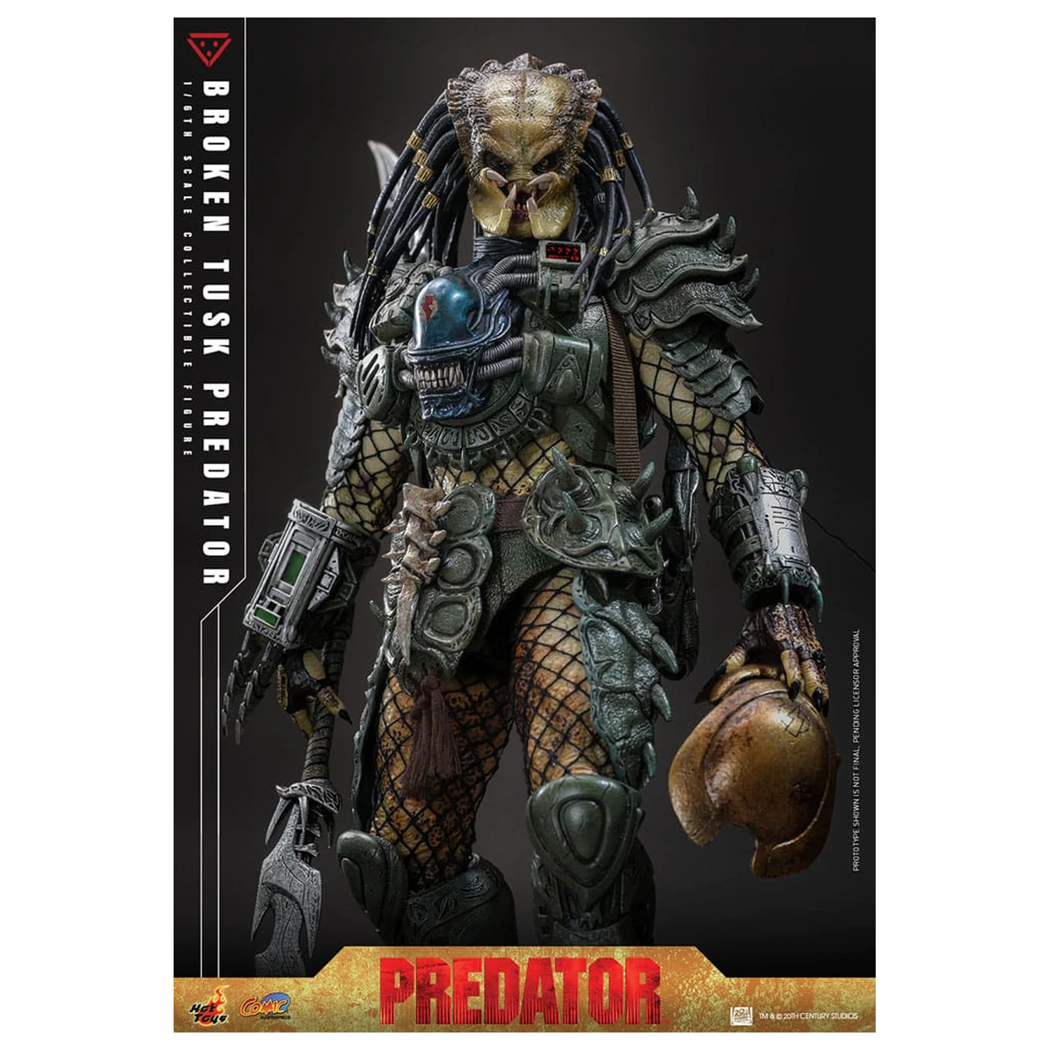 Alien vs. Predator Comic Masterpiece akcijska figura 1/6 Broken Tusk Predator 35 cm fotografija proizvoda