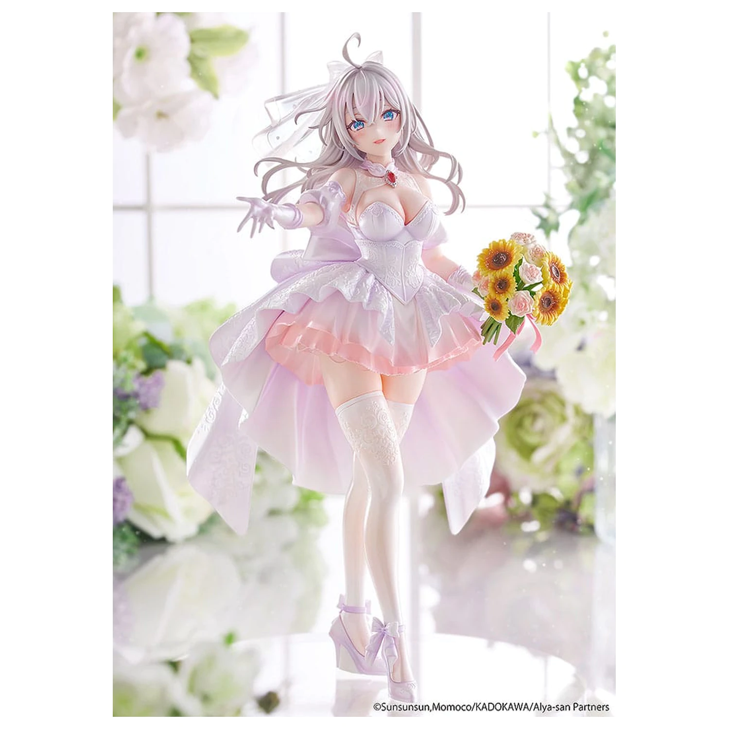 Alya Sometimes Hides Her Feelings in Russian Kip 1/7 Alisa Mikhailovna Kujou Wedding Dress Ver. 24 cm fotografija proizvoda