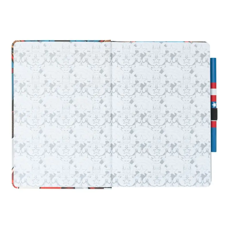 Marvel Captain America A5 premium bilježnica + olovka fotografija proizvoda