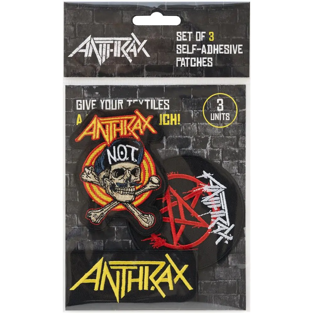 Anthrax set od 3 našivka fotografija proizvoda