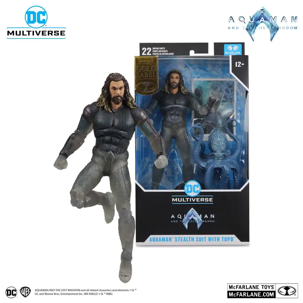 Aquaman and the Lost Kingdom DC Multiverse akcijska figura Aquaman (Stealth Suit with Topo) (Gold Label) 18 cm fotografija proizvoda