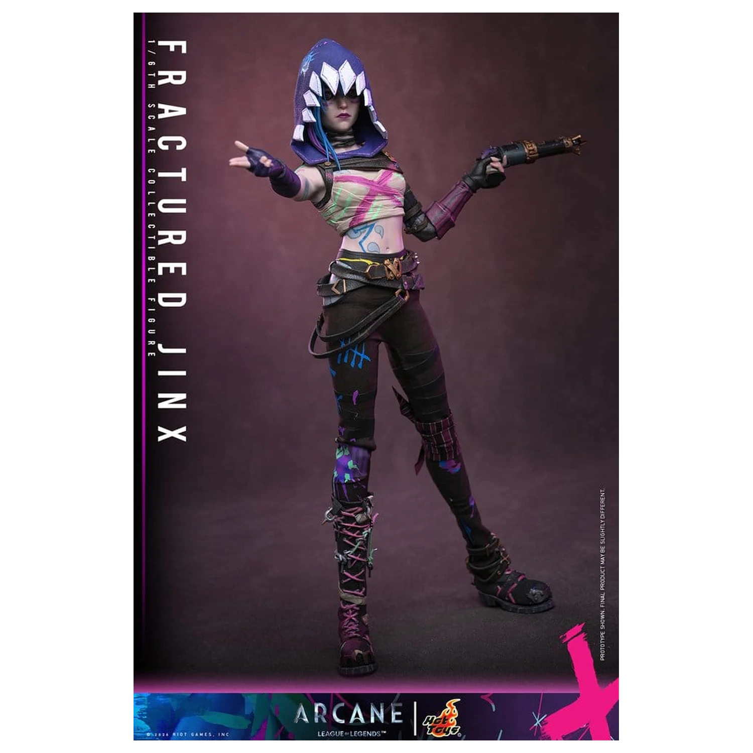 Arcane Action Figure 1/6 Fractured Jinx 28 cm fotografija proizvoda