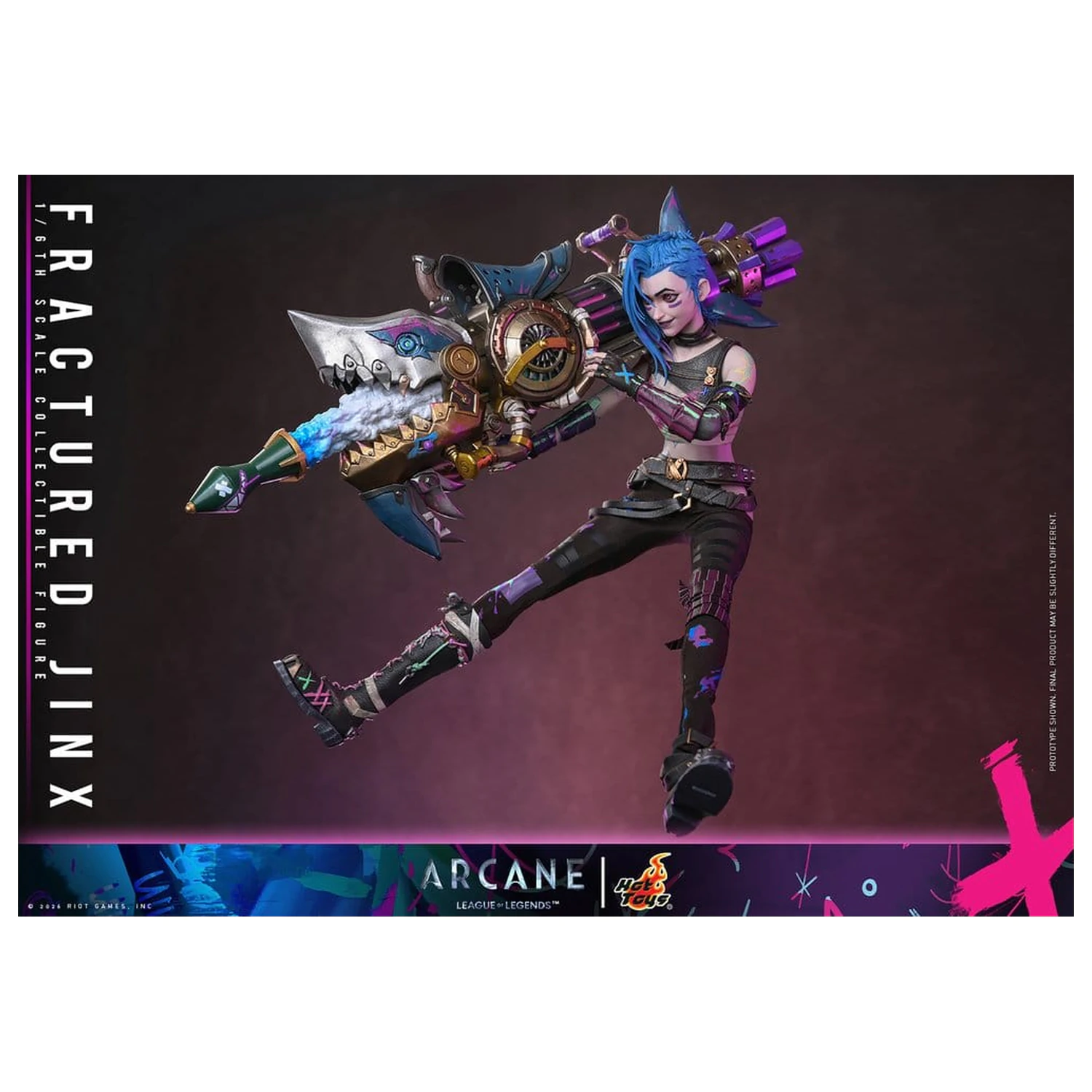 Arcane Action Figure 1/6 Fractured Jinx 28 cm fotografija proizvoda
