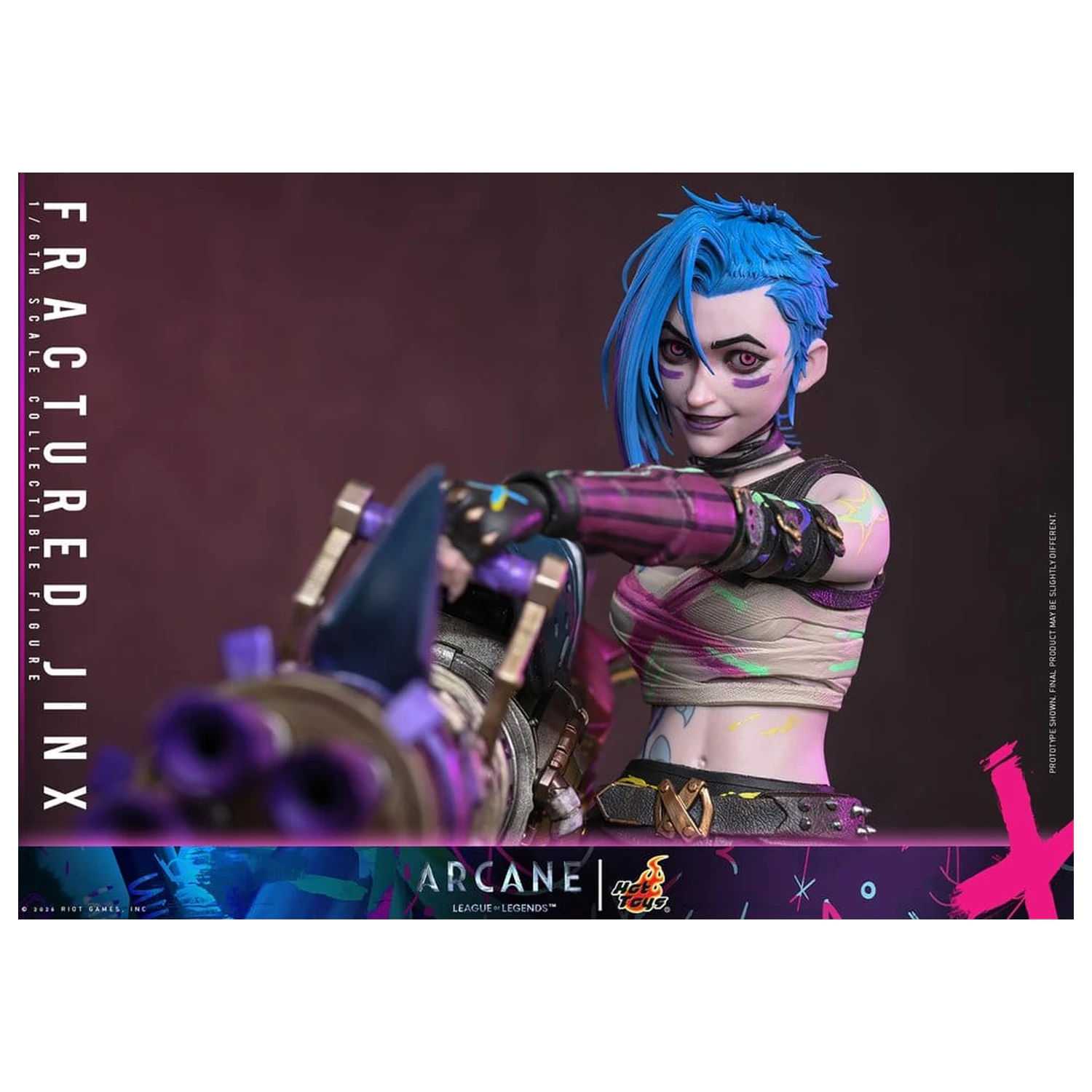 Arcane Action Figure 1/6 Fractured Jinx 28 cm fotografija proizvoda