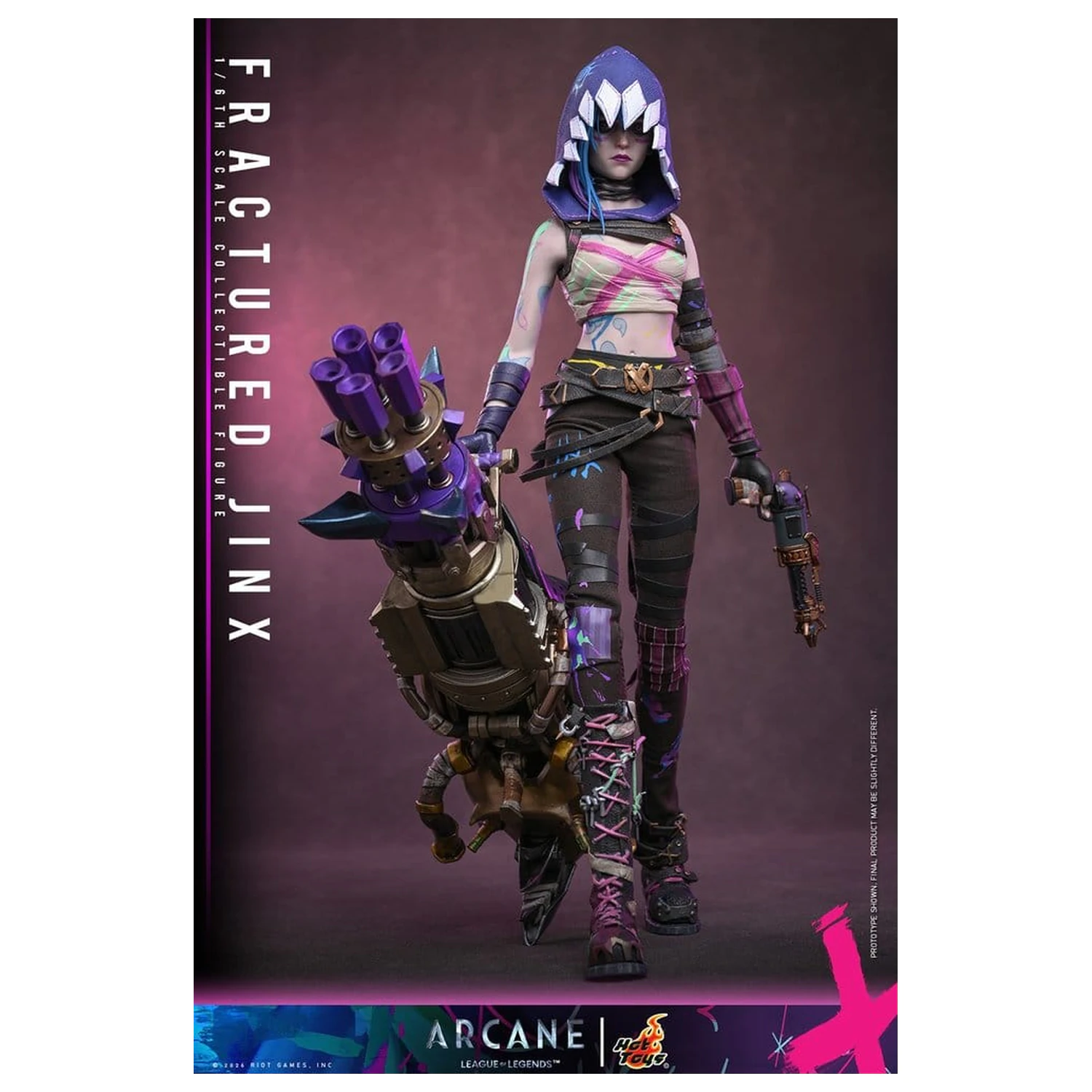 Arcane Action Figure 1/6 Fractured Jinx 28 cm fotografija proizvoda