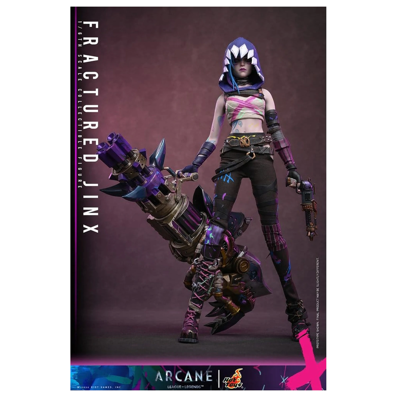 Arcane Action Figure 1/6 Fractured Jinx 28 cm fotografija proizvoda