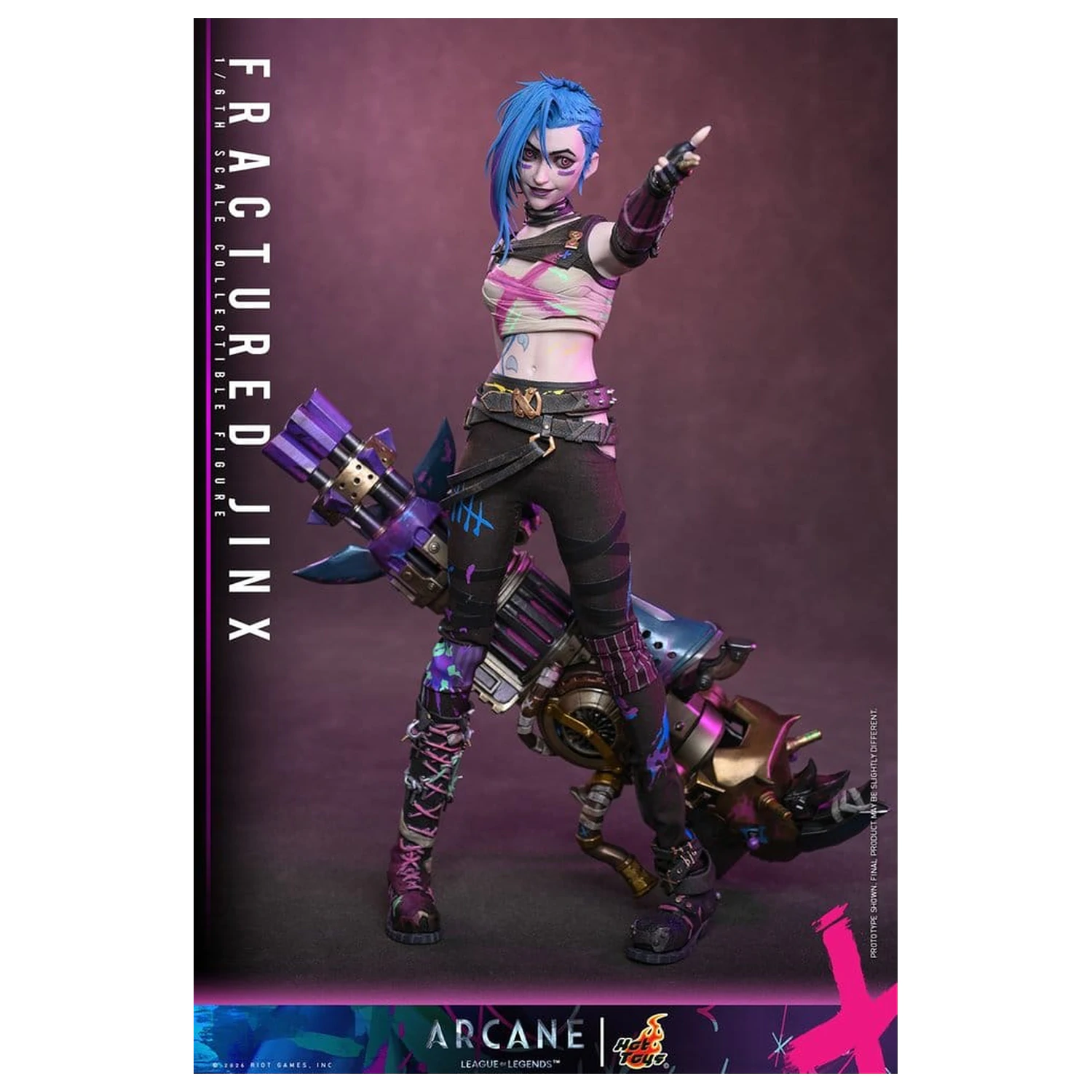 Arcane Action Figure 1/6 Fractured Jinx 28 cm fotografija proizvoda