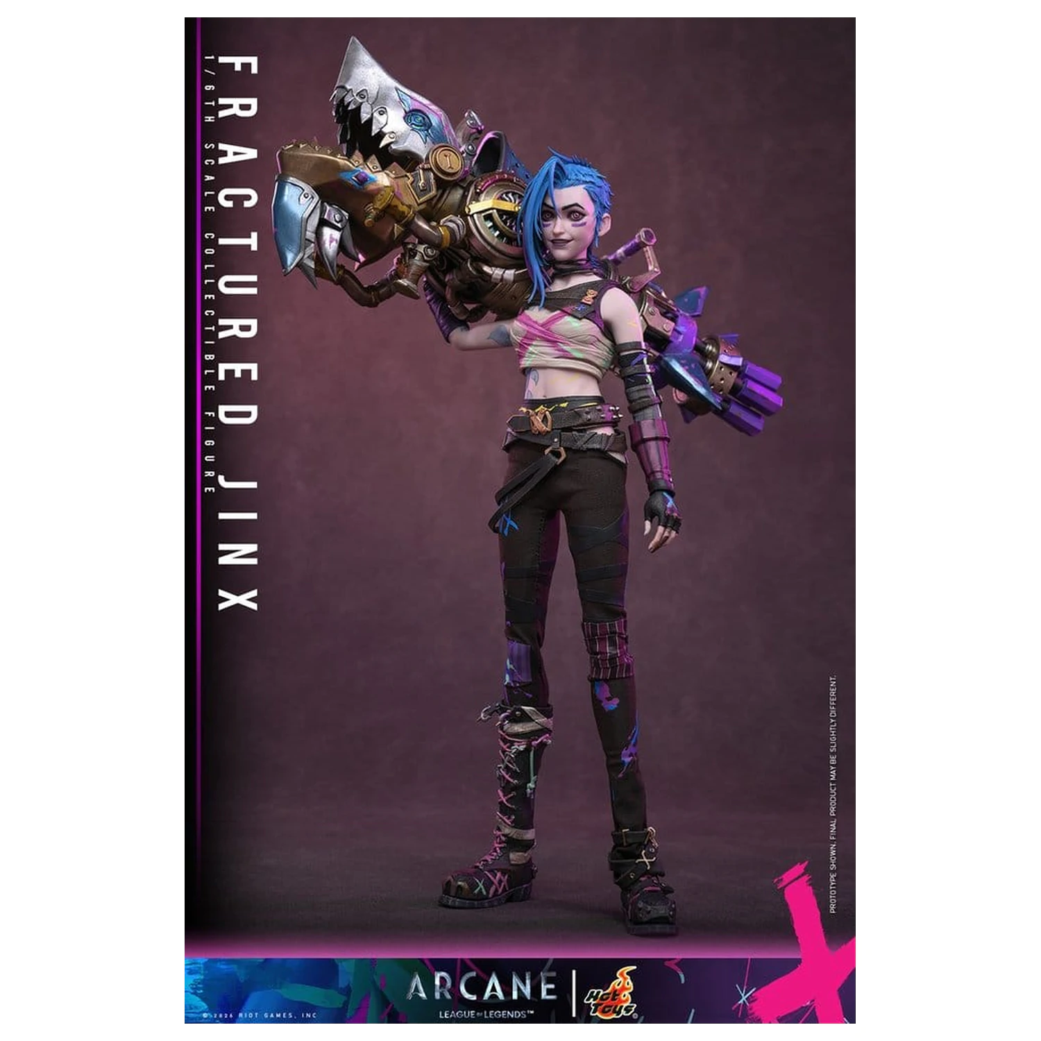Arcane Action Figure 1/6 Fractured Jinx 28 cm fotografija proizvoda