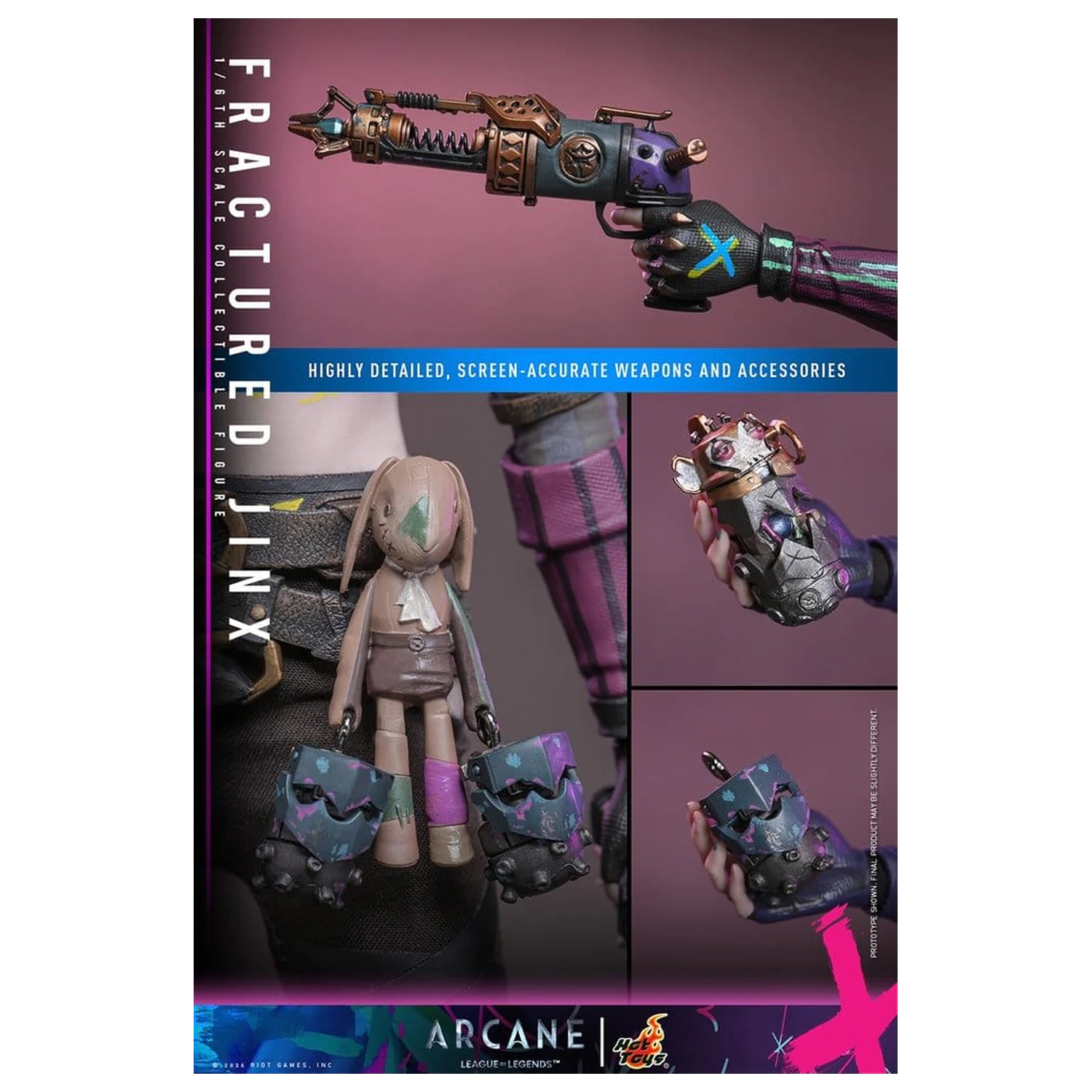 Arcane Action Figure 1/6 Fractured Jinx 28 cm fotografija proizvoda