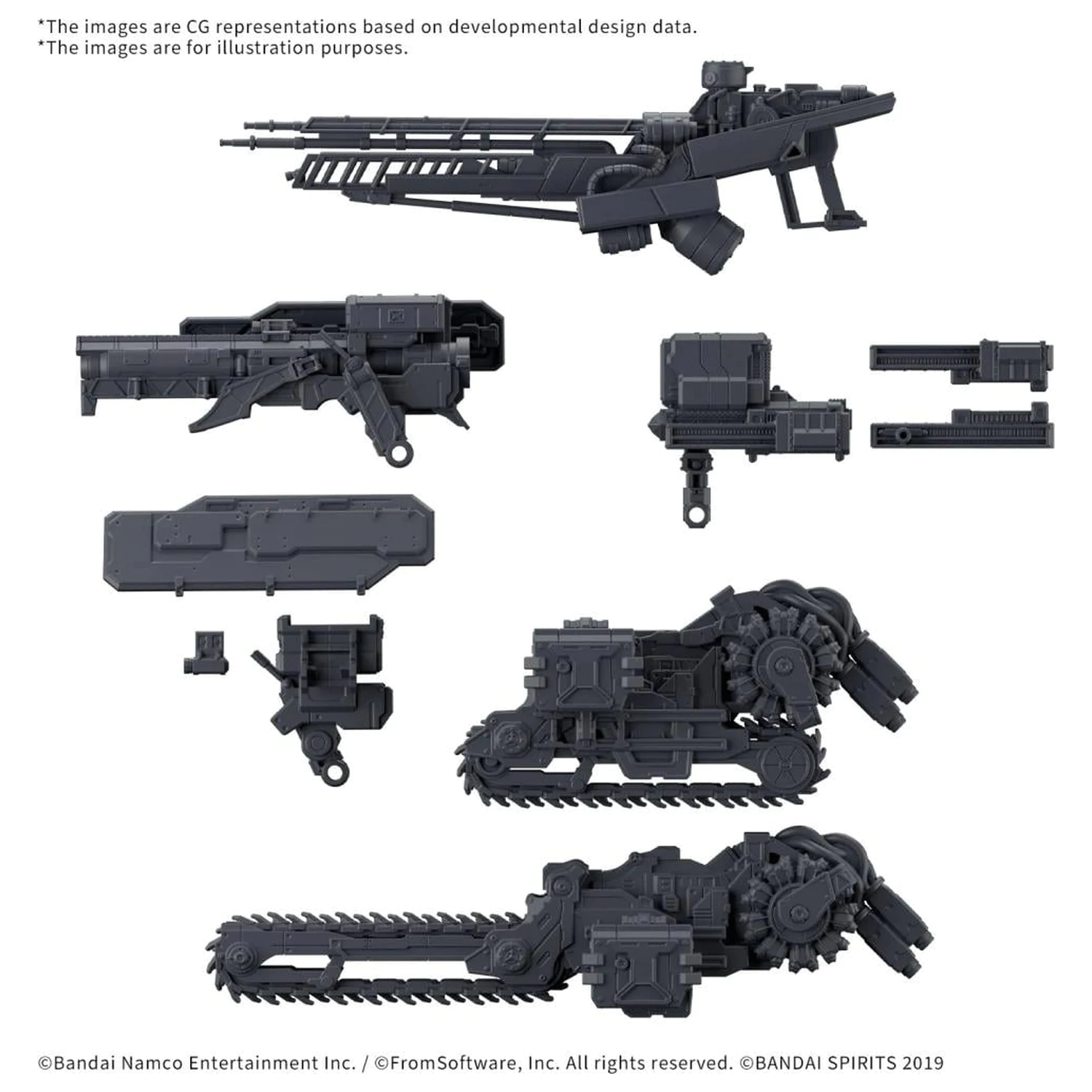 Armored Core VI 30m Option Parts Weapon Set 07 Komplet modela fotografija proizvoda