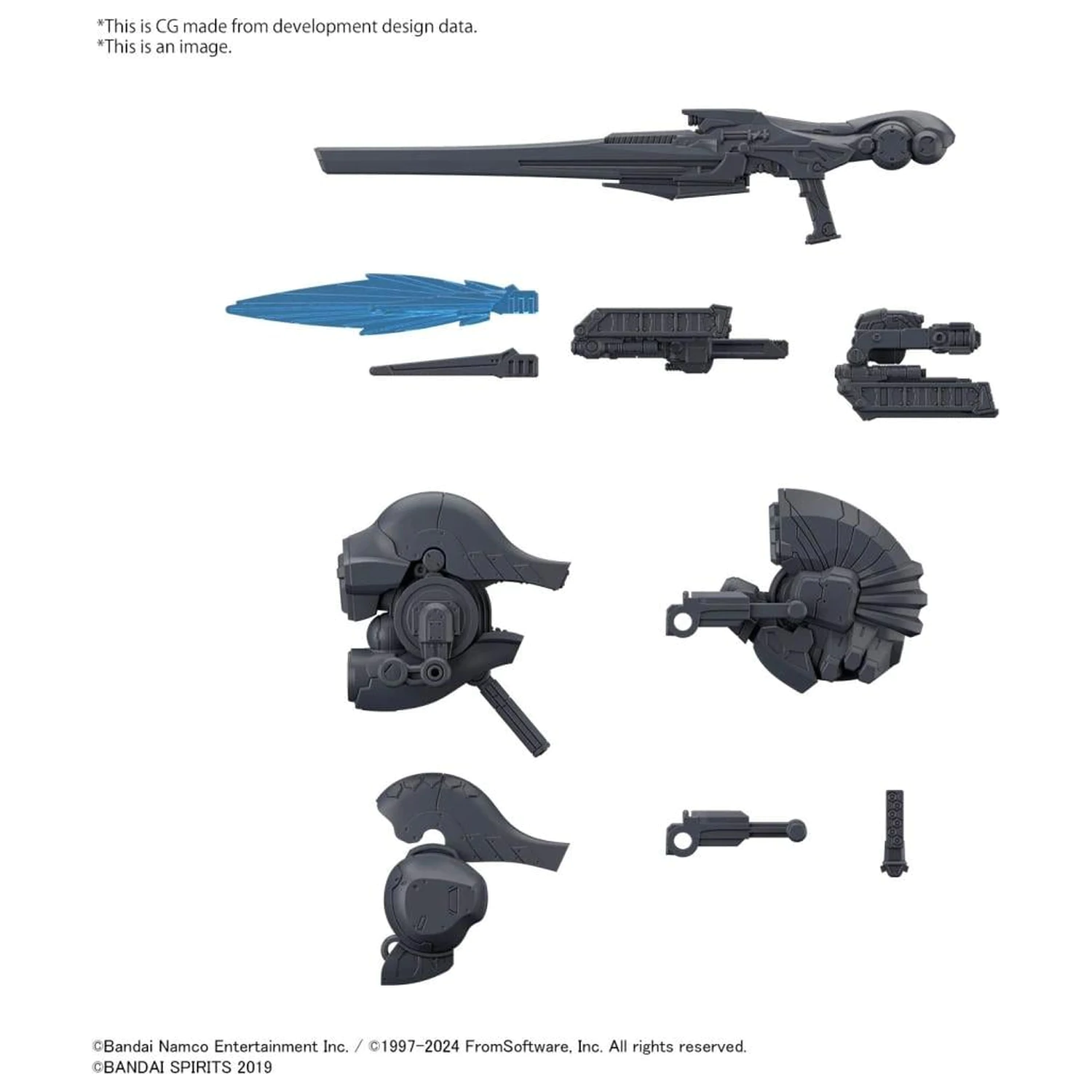 Armored Core VI Set opcionalnih dijelova od 30mm Komplet oružja 01 Model Komplet fotografija proizvoda