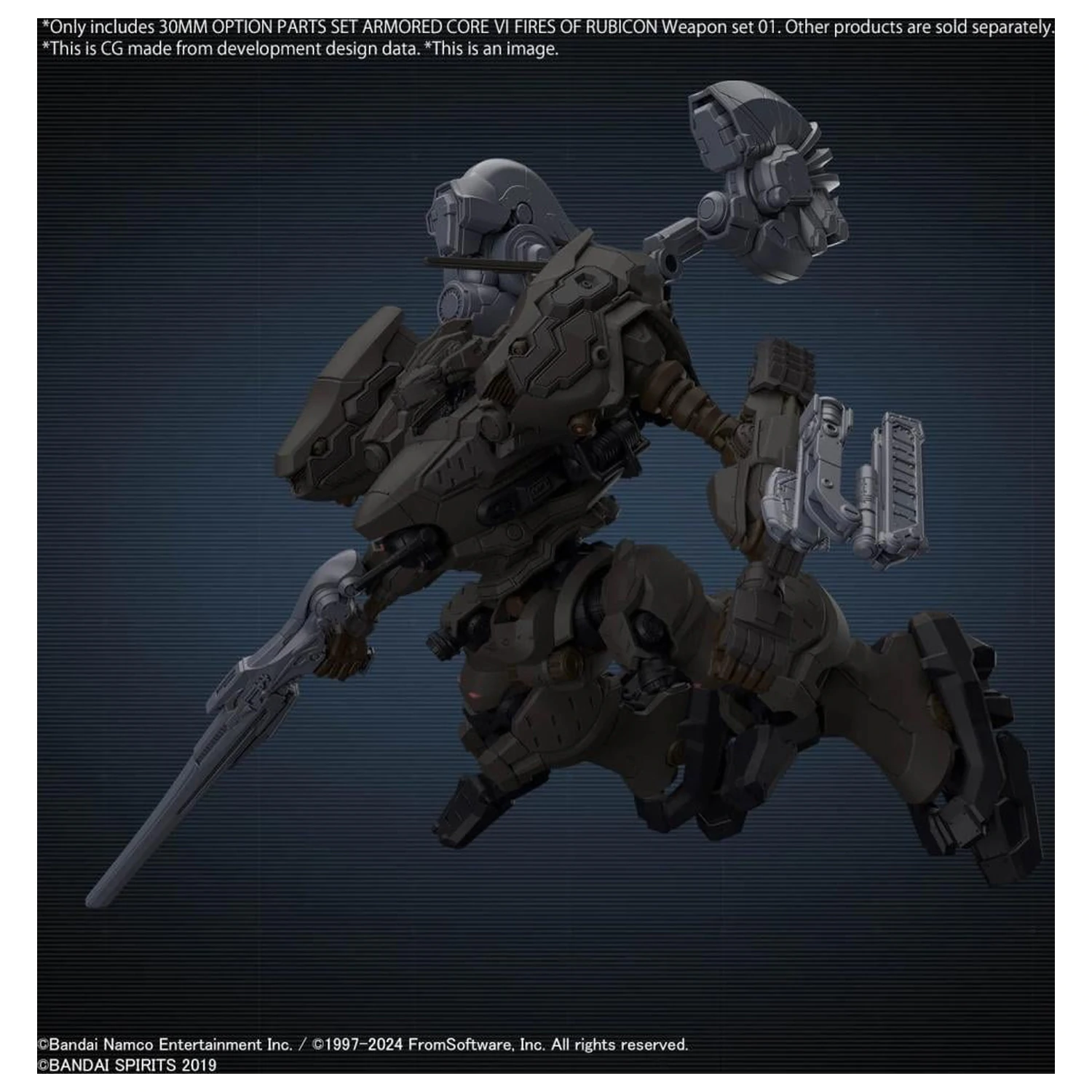 Armored Core VI Set opcionalnih dijelova od 30mm Komplet oružja 01 Model Komplet fotografija proizvoda