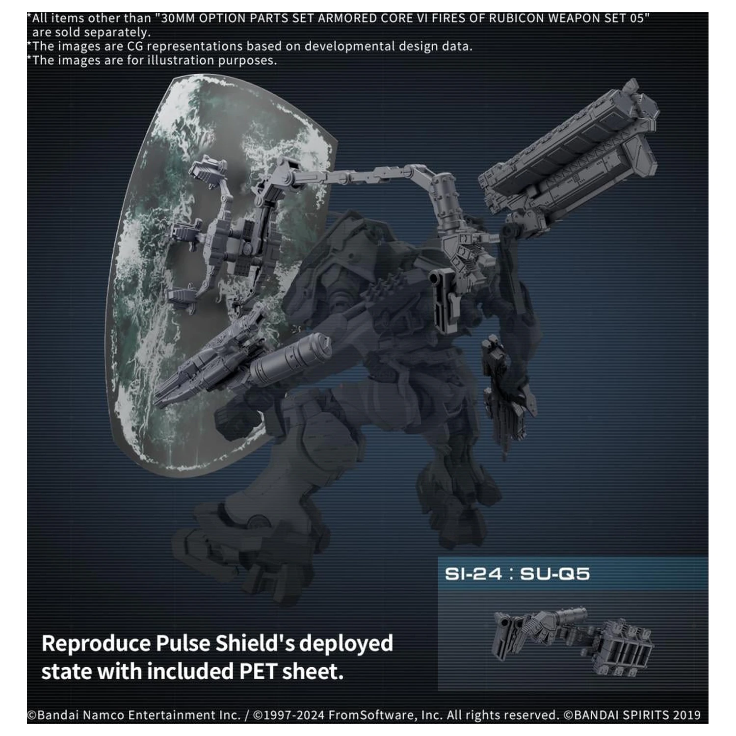 Armored Core VI Weapon Set 05 dodatak za komplet modela fotografija proizvoda