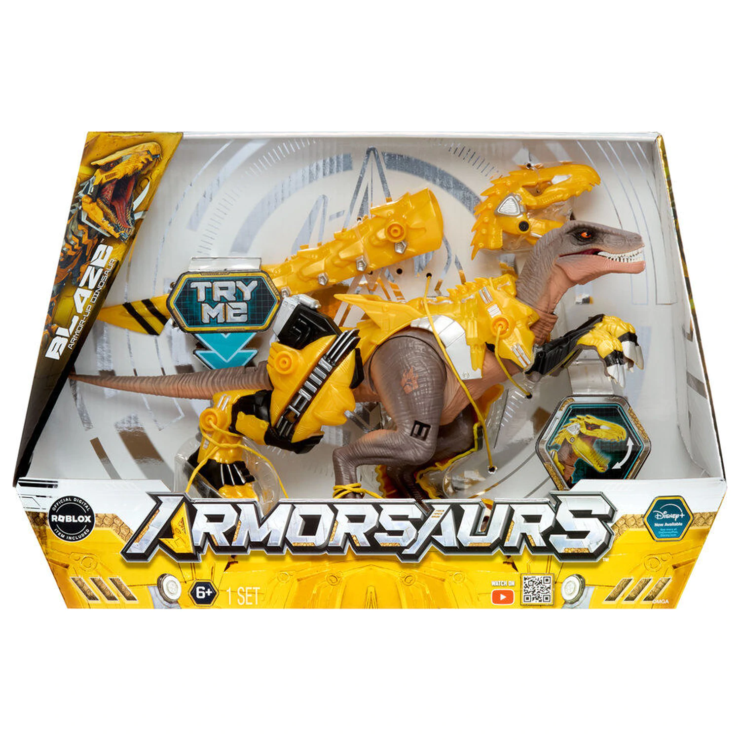 Armorsaurs Dinosaur Yellow Raptor Blaze figura fotografija proizvoda