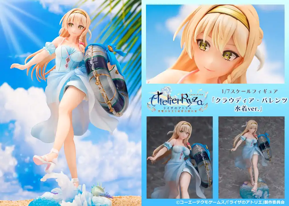 Atelier Ryza: Ever Darkness & the Secret Hideout PVC kip 1/7 Klaudia Valentz Swimsuit Ver. 25 cm fotografija proizvoda