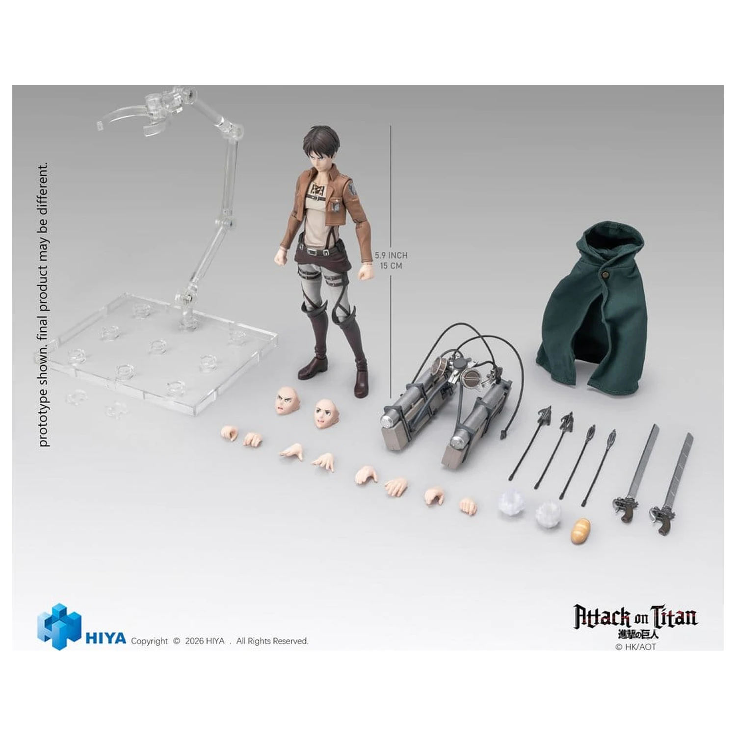 Attack on Titan Exquisite Basic Series akcijska figura 1/12 Eren Yeager 15 cm fotografija proizvoda
