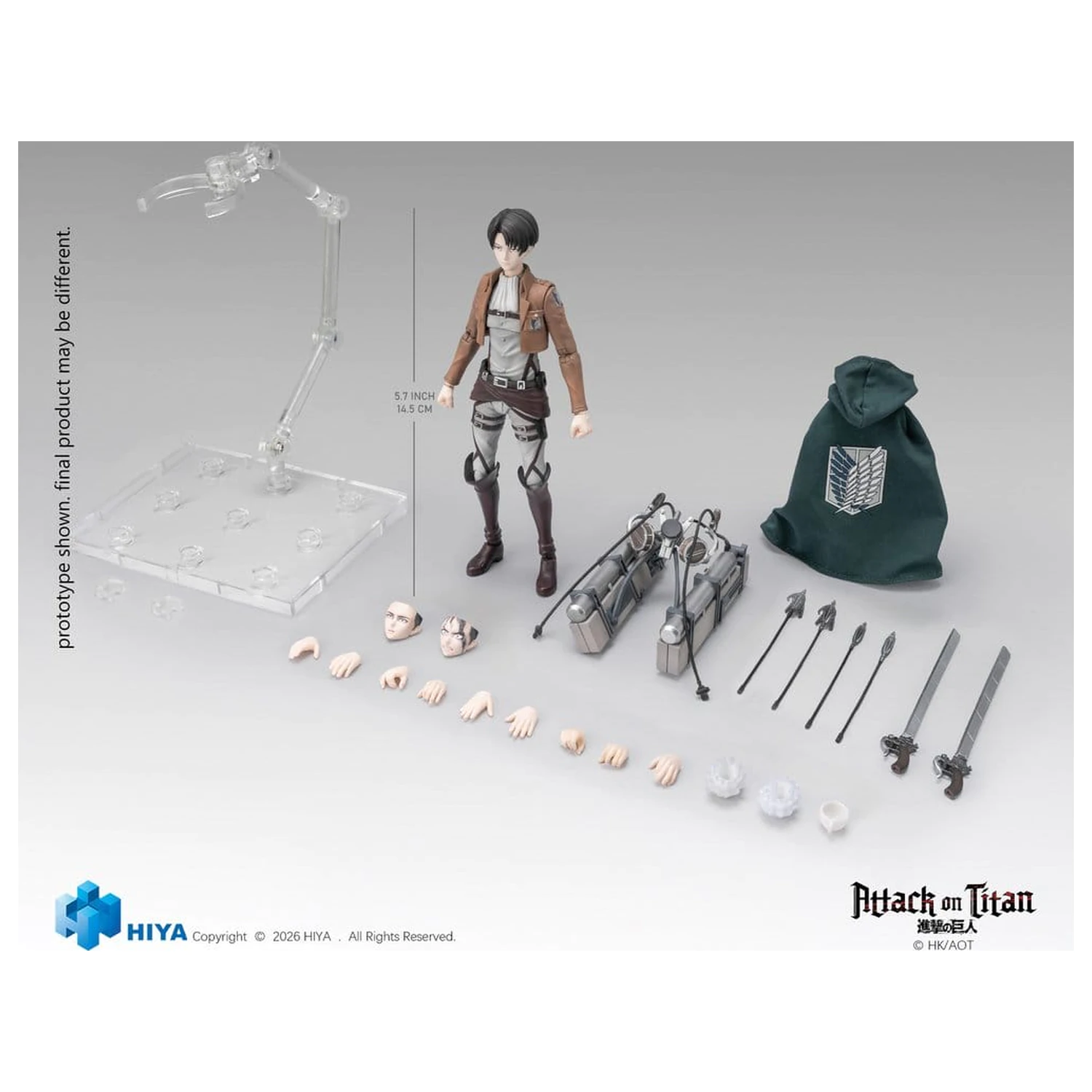 Attack on Titan Exquisite Basic Series Akcijska Figura 1/12 Levi Ackerman 15 cm fotografija proizvoda