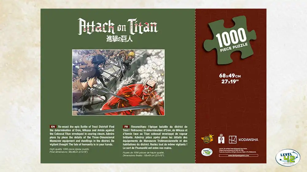 Attack on Titan Puzzle Fight (1000 dijelova) fotografija proizvoda