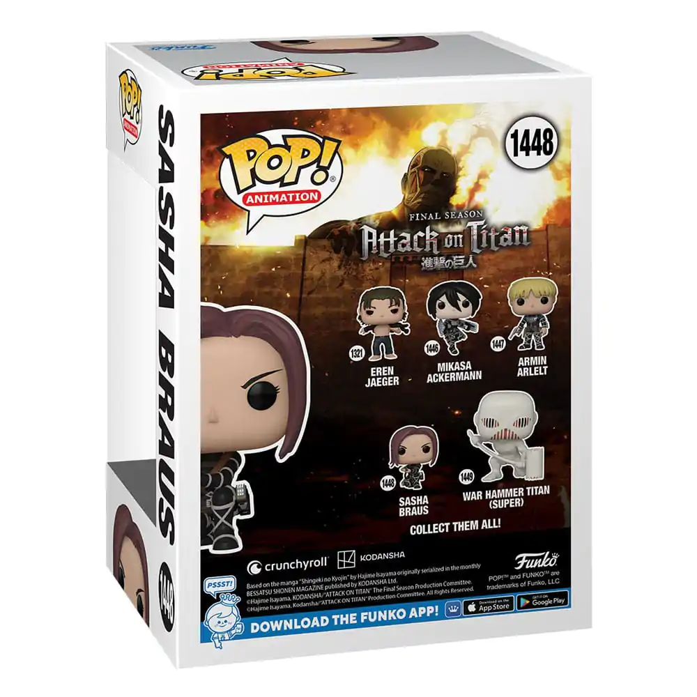 Attack on Titan POP! Animation Vinil Figura Sasha 9 cm fotografija proizvoda