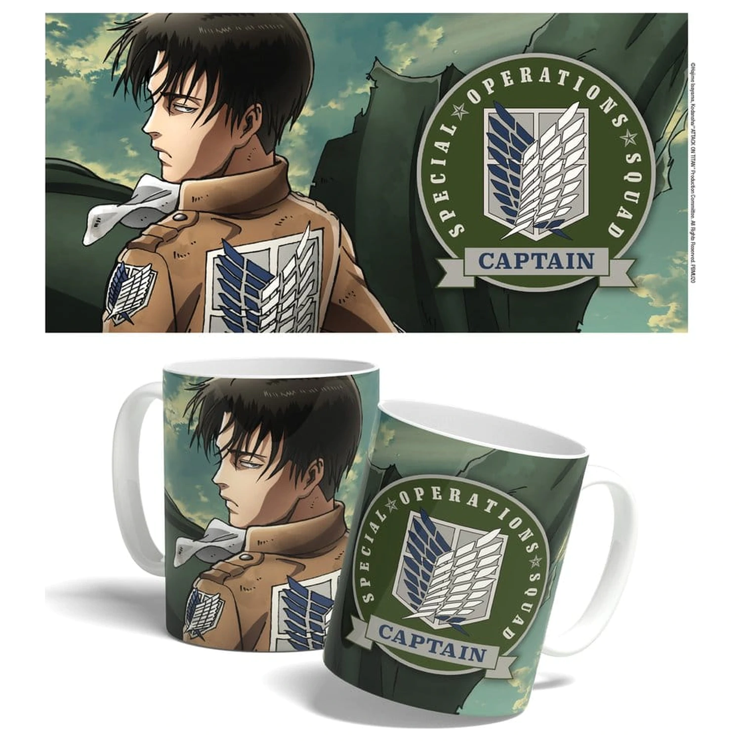 Attack on Titan Šalica Levi Squad Captain 325 ml fotografija proizvoda