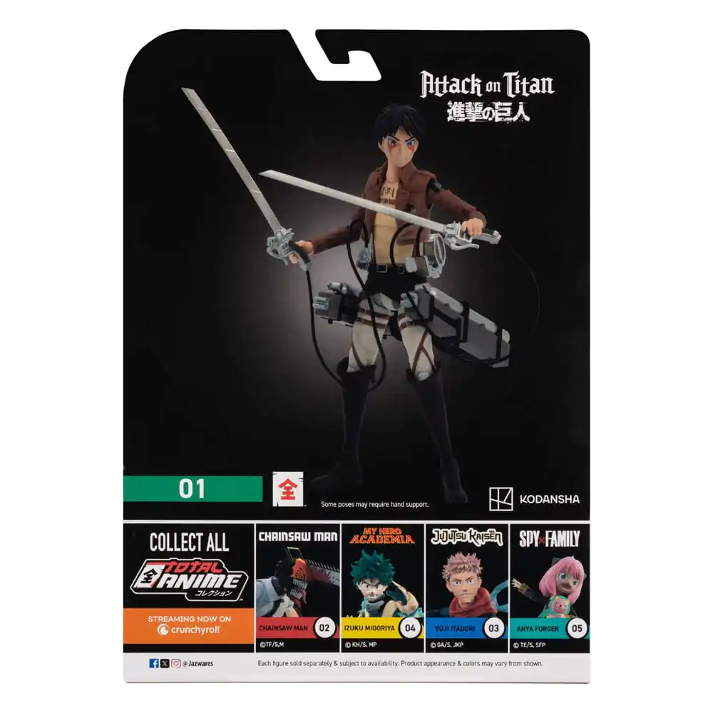 Attack on Titan Total Anime akcijska figura Eren Jaeger 17 cm fotografija proizvoda